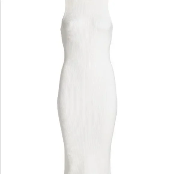 Alice + Olivia Brooklynne Ribbed midi dress size large NWT - Picture 1 of 9